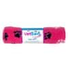 VetBed protiskluz / Drybed růžová černé a bílé packy DELUXE 75 x 50 cm, vlas 30 mm