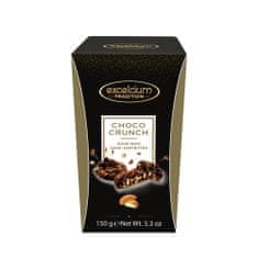 Excelcium Tradition Belgické křupavé čokolády 50% kakao s praženými mandlemi "Choco Crunch Black | Čokoláda s kukuřičnými lupínky a mandlemi" 150g Excelcium Tradition