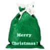 Chomik Vánoční dárková taška zelená "Merry Christmas" 30x45 cm