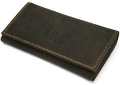 Wild Tiger Luxusní dámská kožená peněženka Silko, tmavě hmědá