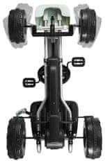 HyperMotion Motokára pro děti od 3 let, šlapací auto CHESTER, řízení: přední a zadní, dvojitá ruční brzda, dětské auto, 4 kola kov + plast, šedá