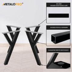 MetaloPro 4x kovová noha ke stolu černá - 72 cm