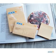 STICK´N Samolepicí bloček "Kraft Notes", hnědá barva, 76 x 127 mm, 100 listů, 21640