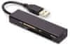 Assmann Ednet USB čtečka karet 2.0, 4 porty, Podporuje MS, SD, T-Flash, CF formáty černá