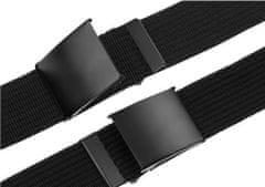 ZAGATTO Pánský popruhový pásek, sada dvou popruhů Černá barvy, odolný a pevný kalhotový pásek, pásek s elegantní krabičkou, délka: 115 cm / K3-CZ-P1/K3-CZ-P1-M, černá, 115 cm
