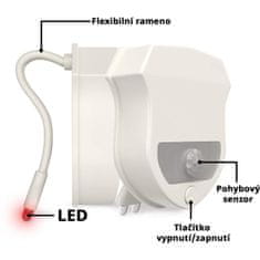OPTY LED noční osvětlení na WC s pohybovým senzorem