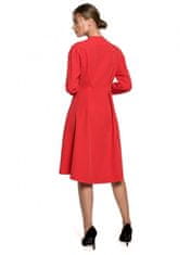 Stylove Asymetrické vypasované šaty S280 červené - Stylove červená L
