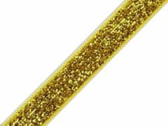 Kraftika 1m zlatá sametová lurexová stuha šíře 10 mm