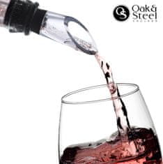 Oak & Steel Dárková sada příslušenství k vínu 5 v 1 Deluxe z nerezové oceli