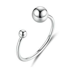 NUBIS Stříbrný prsten se kuličkami - velikost universální
