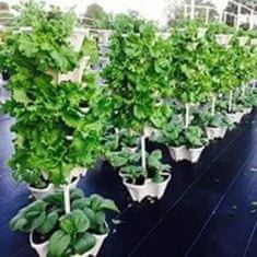 Samozavlažovací Květináč na Pěstování rostlin, Venkovní květináč na pěstování až 21 rostlin, Multifunkční Plastový Květináč (3ks) | PLANTUP Bílá