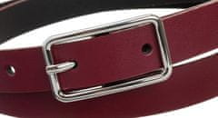 Nobrand Úzký dámský pásek s klasickou kovovou sponou stříbrné barvy