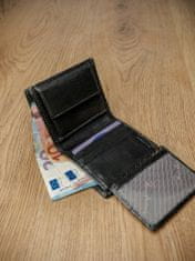 Pierre Andreus Vertikální pánská peněženka z hladké přírodní kůže, RFID Stop ochrana