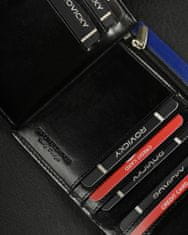 RONALDO Pánská kožená peněženka s barevnou vsadkou