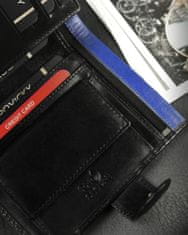 RONALDO Pánská kožená peněženka s barevnou vsadkou