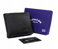 RONALDO Klasická, horizontální pánská kožená peněženka bez zapínání