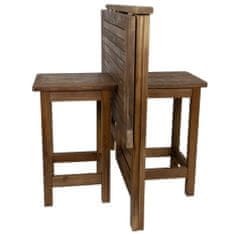 MONOPOL 40956 Dřevěný balkonový set stůl + 2 židle hnědá