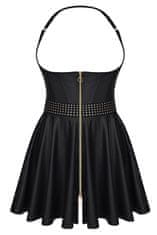 Demoniq Demoniq Cash Baby Dress (Black), krátké šaty s otevřenými prsy 2XL (XXL)