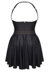 Demoniq Demoniq Cash Baby Dress (Black), krátké šaty s otevřenými prsy 2XL (XXL)