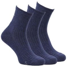 Zdravé Ponožky zdravotní zkrácené bavlněné ponožky froté chodidlo 92002 3-pack, modrá džínová, 43-46