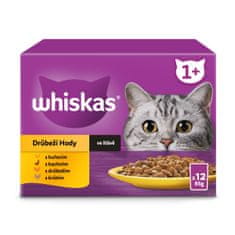 Whiskas kapsičky drůbeží výběr ve šťávě pro dospělé kočky 48x 85g