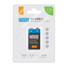 Newell 9V USB-C 500mAh Li-Ion akumulátor s vestavěnou nabíječkou